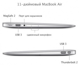 Apple MacBook Air 11" (MJVP2) Core i5 1,6 ГГц, 4 ГБ, 256 ГБ Flash (ear 2015)