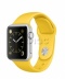 Apple Watch Sport 38 мм, серебристый алюминий, спортивный ремешок жёлтого цвета