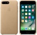 Кожаный чехол для iPhone 7+ (Plus)/8+ (Plus), миндальный цвет, оригинальный Apple