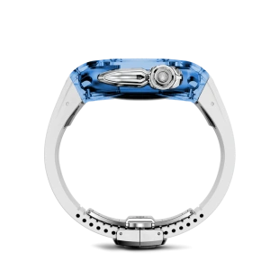 Корпус Golden Concept для Apple Watch, 46 мм, Racing Sport Edition Transparent, Sapphire blue