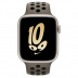 Apple Watch Series 8 // 45мм GPS + Cellular // Корпус из алюминия цвета "сияющая звезда", спортивный ремешок Nike цвета "серая олива/черный"