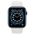 Apple Watch Series 6 // 40мм GPS // Корпус из алюминия синего цвета, спортивный ремешок белого цвета