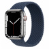 Apple Watch Series 7 // 45мм GPS + Cellular // Корпус из нержавеющей стали серебристого цвета, плетёный монобраслет цвета «синий омут»