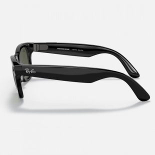 Умные очки Ray-Ban Stories Wayfarer (Черная глянцевая оправа, зеленые линзы)