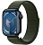 Купить Apple Watch Series 9 // 41мм GPS // Корпус из алюминия цвета "темная ночь", спортивный браслет цвета "зеленый кипарис"