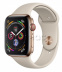 Apple Watch Series 4 // 40мм GPS + Cellular // Корпус из нержавеющей стали золотого цвета, спортивный ремешок цвета "золотой камень" (MTUR2)