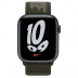 Apple Watch Series 7 // 45мм GPS // Корпус из алюминия цвета «тёмная ночь», спортивный браслет Nike цвета «рабочий хаки»