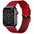 Купить Apple Watch Series 7 Hermès // 45мм GPS + Cellular // Корпус из нержавеющей стали цвета «черный космос», ремешок Hermès Simple Tour Jumping цвета Rouge de Cœur/Rouge H
