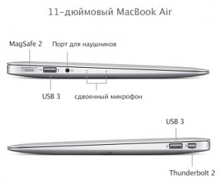 Apple MacBook Air 11" (MJVM2) Core i5 1,6 ГГц, 4 ГБ, 128 ГБ Flash (ear 2015)