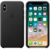 Кожаный чехол для iPhone X / Xs, чёрный цвет, оригинальный Apple