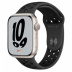 Apple Watch Series 7 // 45мм GPS // Корпус из алюминия цвета «сияющая звезда», спортивный ремешок Nike цвета «антрацитовый/чёрный»