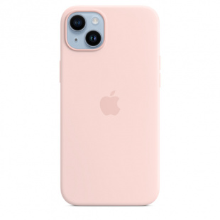 Силиконовый чехол MagSafe для iPhone 14, цвет Chalk Pink/Розовый мел