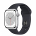 Apple Watch Series 8 // 41мм GPS // Корпус из алюминия серебристого цвета, спортивный ремешок цвета "темная ночь"