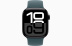 Apple Watch Series 10 // 42мм GPS (Custom) // Черный глянцевый корпус из алюминия, монобраслет цвета "зеленое озеро"
