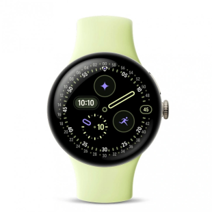Google Pixel Watch 4 Wi-Fi, золотой корпус 41 mm, спортивный ремешок цвета лемонграсс (Lemongrass)