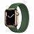 Купить Apple Watch Series 7 // 41мм GPS + Cellular // Корпус из нержавеющей стали золотого цвета, монобраслет цвета «зелёный клевер»