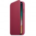Кожаный чехол Folio для iPhone X / Xs, цвет «лесная ягода», оригинальный Apple