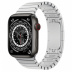 Apple Watch Series 7 // 45мм GPS + Cellular // Корпус из титана цвета «черный космос», блочный браслет из нержавеющей стали серебристого цвета