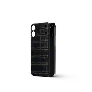 Магнитная накладка Golden Concept Magnetic Shield для iPhone 18 Pro, Croco Embossed (Black)
