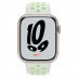 Apple Watch Series 7 // 45мм GPS + Cellular // Корпус из алюминия цвета «сияющая звезда», спортивный ремешок Nike цвета «чистая платина/чёрный» Apple Watch Series 7 // 45мм GPS + Cellular // Корпус из алюминия цвета «сияющая звезда», спортивный ремешок Nike цвета «чистая платина/чёрный»