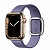 Купить Apple Watch Series 7 // 41мм GPS + Cellular // Корпус из нержавеющей стали золотого цвета, ремешок цвета «сиреневая глициния» с современной пряжкой (Modern Buckle), размер ремешка L
