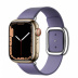 Apple Watch Series 7 // 41мм GPS + Cellular // Корпус из нержавеющей стали золотого цвета, ремешок цвета «сиреневая глициния» с современной пряжкой (Modern Buckle), размер ремешка L
