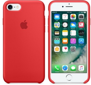 Силиконовый чехол для iPhone 7/8, красный цвет, оригинальный Apple, оригинальный Apple