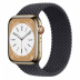 Apple Watch Series 8 // 45мм GPS + Cellular // Корпус из нержавеющей стали золотого  цвета, плетёный монобраслет цвета "темная ночь"