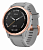 Купить Мультиспортивные часы Garmin Fenix 6S (42mm) Sapphire, стальной корпус цвета "розовое золото", серый силиконовый ремешок