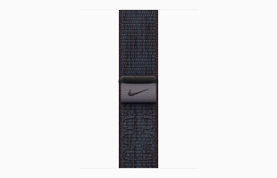 Apple Watch SE // 44мм GPS+Cellular // Корпус из алюминия серебристого цвета, спортивный браслет Nike цвета «Черный/синий» (2024)