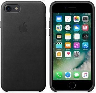 Кожаный чехол для iPhone 7/8, чёрный цвет, оригинальный Apple, оригинальный Apple