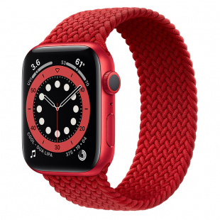 Apple Watch Series 6 // 40мм GPS // Корпус из алюминия красного цвета, плетеный монобраслет цвета (PRODUCT)RED