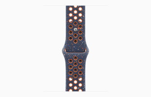 Apple Watch Series 9 // 45мм GPS+Cellular // Корпус из алюминия цвета "темная ночь", спортивный ремешок Nike цвета "синее пламя"