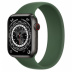Apple Watch Series 7 // 45мм GPS + Cellular // Корпус из титана цвета «черный космос», монобраслет цвета «зелёный клевер»