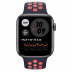 Apple Watch SE // 40мм GPS + Cellular // Корпус из алюминия цвета «серый космос», спортивный ремешок Nike цвета «Полночный синий/манго» (2020)