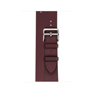 38/40 мм ремешок Double Tour из кожи Swift цвета Bordeaux, размер Regular (стандартный) для Apple Watch Hermès