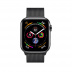 Apple Watch Series 4 // 44мм GPS + Cellular // Корпус из нержавеющей стали цвета "чёрный космос", миланский сетчатый браслет цвета "чёрный  космос" (MTV62)
