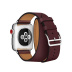 38/40 мм ремешок Double Tour из кожи Swift цвета Bordeaux, размер Regular (стандартный) для Apple Watch Hermès