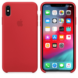 Силиконовый чехол для iPhone Xs Max, (PRODUCT)RED, оригинальный Apple