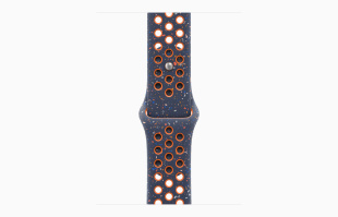 Apple Watch Series 9 // 45мм GPS+Cellular // Корпус из алюминия серебристого цвета, спортивный ремешок Nike цвета "синее пламя"