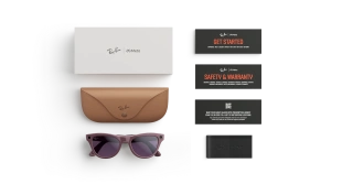 Умные очки Ray-Ban  Skyler (2-gen) (Глянцевая фиолетовая оправа, прозрачно-аметистовые фотохромные линзы)