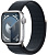 Купить Apple Watch Series 9 // 45мм GPS // Корпус из алюминия серебристого цвета, спортивный браслет цвета "темная ночь"