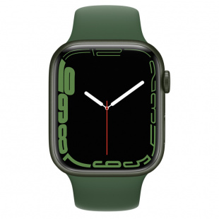 Apple Watch Series 7 // 45мм GPS // Корпус из алюминия зеленого цвета, спортивный ремешок цвета «зелёный клевер»