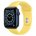 Apple Watch Series 6 // 40мм GPS // Корпус из алюминия синего цвета, спортивный ремешок имбирного цвета