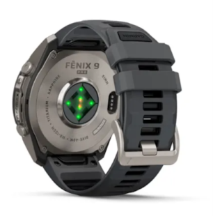 Мультиспортивные часы Garmin Fenix 9 Pro (47mm), титановый корпус, серый силиконовый ремешок (Graphite/Black)