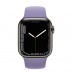 Apple Watch Series 7 // 41мм GPS + Cellular // Корпус из нержавеющей стали графитового цвета, спортивный ремешок цвета «английская лаванда»