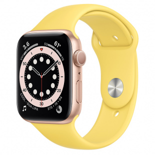 Apple Watch Series 6 // 40мм GPS // Корпус из алюминия золотого цвета, спортивный ремешок имбирного цвета