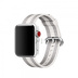 38/40мм Ремешок из плетёного нейлона белого/серого цвета (в полоску) для Apple Watch 38/40мм Ремешок из плетёного нейлона белого/серого цвета (в полоску) для Apple Watch