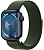 Купить Apple Watch Series 9 // 45мм GPS // Корпус из алюминия цвета "темная ночь", спортивный браслет цвета "зеленый кипарис"