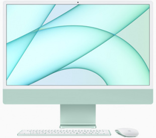 Apple iMac 24" (Custom) Retina 4,5K // Чип Apple M1 8-Core CPU, 7-Core GPU // 16 ГБ, 512 ГБ, Зелёный цвет (2021)